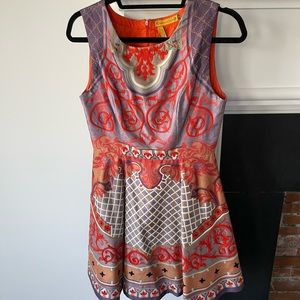 pankaj and nidhi india made silk and cotton structured dress